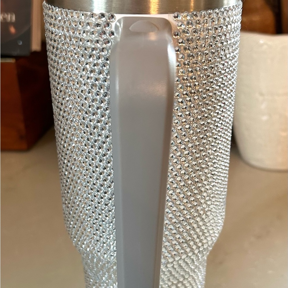 Silver Rhinestone Travel Mug - Picture 2 of 3
